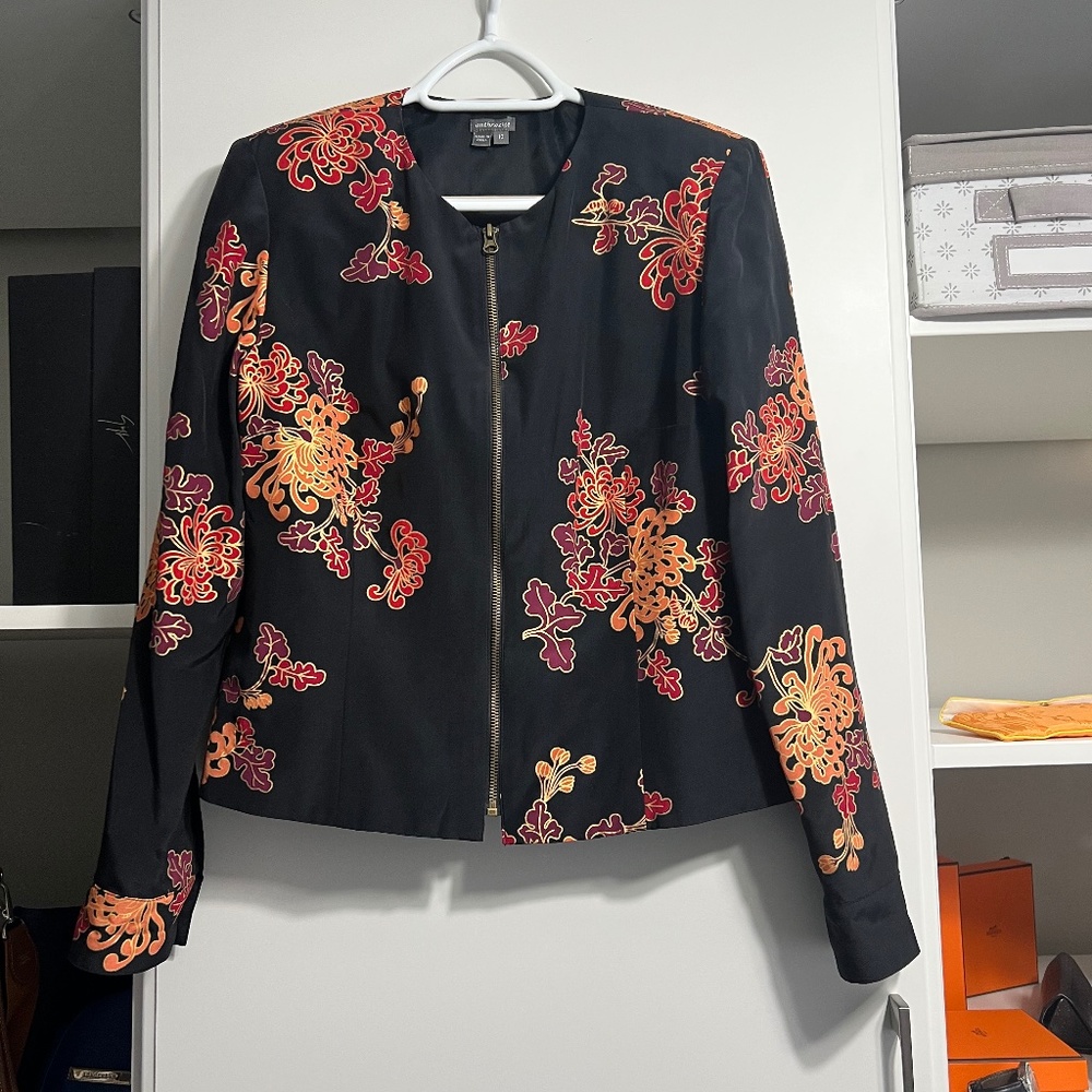 Anthracite, Size 10, Smart silk jacket